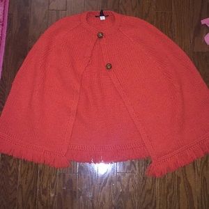 Lucky orange poncho
